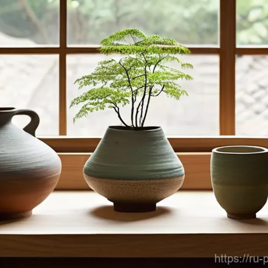 세계적인 도예 작가 소개 - Prompt: "The Legacy of Studio Pottery: East Meets West"**
An evocative scene capturing the essence o...